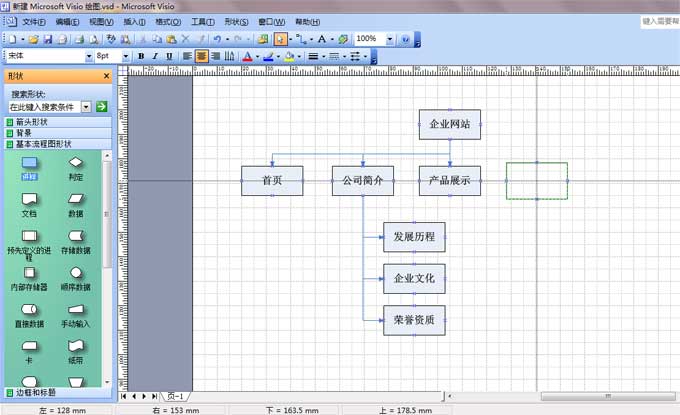 使用Visio的绘图制作网站架构图