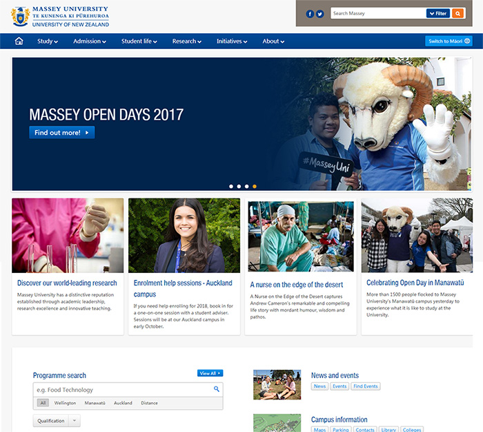 梅西大学的学校网站建设